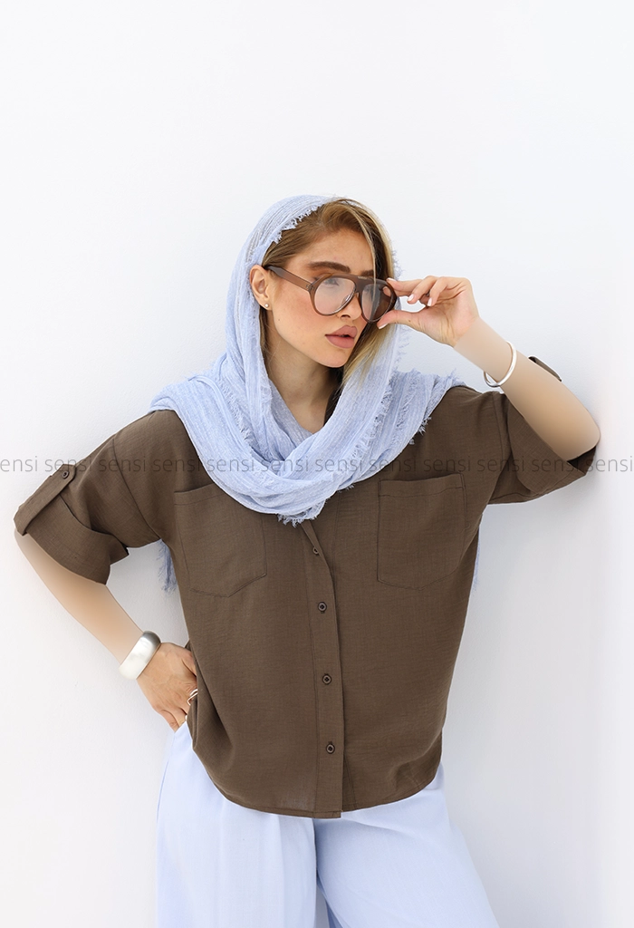 شومیز لینن زارا پاگون کد1005345